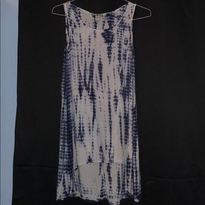 Blue and white dress